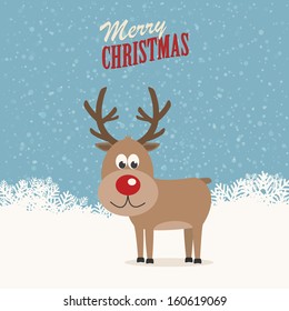 reindeer snowy background
