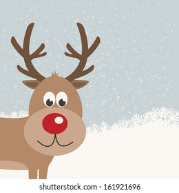 reindeer snowy background