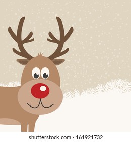 reindeer snowy background