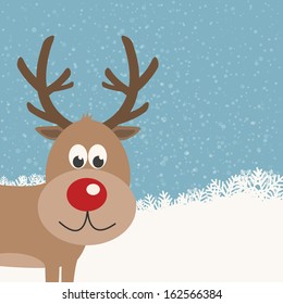 reindeer snowy background
