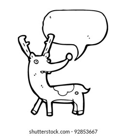 reindeer with speech bubble
