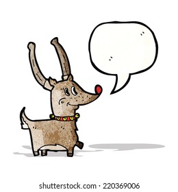 reindeer with speech bubble cartoon