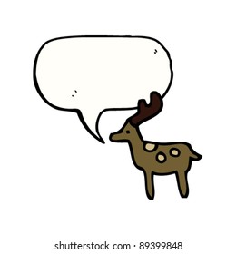 reindeer with speech bubble cartoon