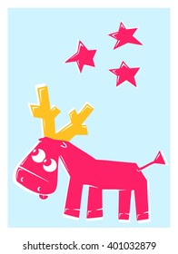 Reindeer with stars