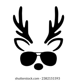 Reindeer sunglasses black colour design
