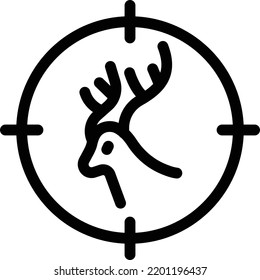 reindeer target Vector illustration on a transparent background.Premium quality symbols.Thin line vector   icon for concept and graphic design.