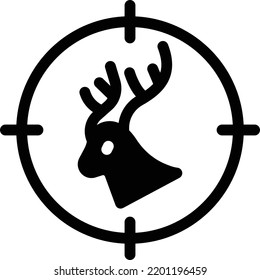 reindeer target Vector illustration on a transparent background.Premium quality symbols.Glyphs vector icon for concept and graphic design.