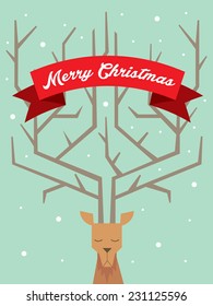 reindeer template vector/illustration