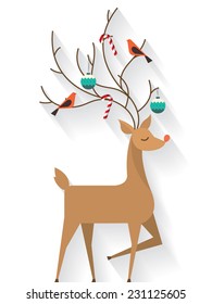 reindeer template vector/illustration
