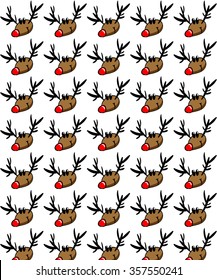 reindeer vector holiday pattern