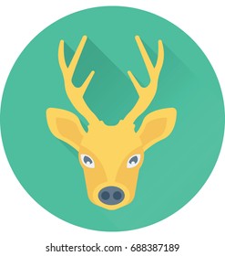 Reindeer Vector Icon
