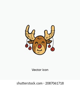 Icono de vector de reno. Calidad premium.