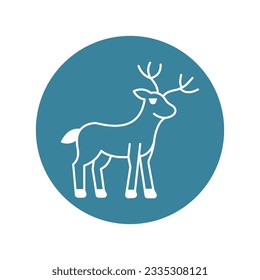 Reindeer Vector icon which can easily modify or edit

