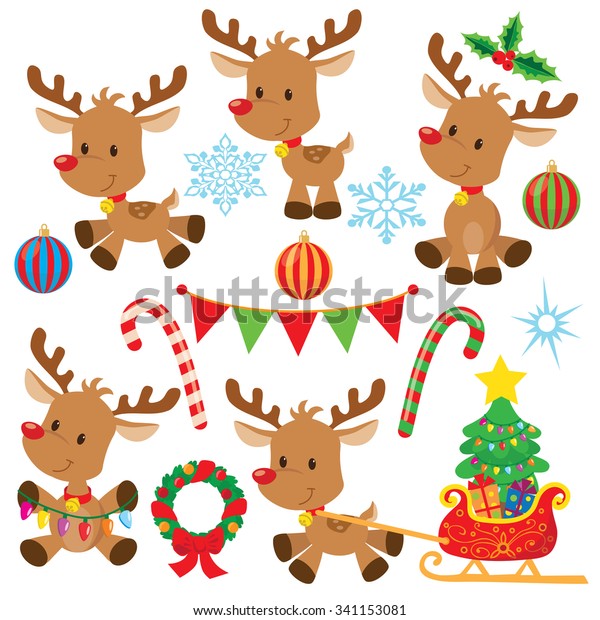 Reindeer Vector Illustration Stock Vector (Royalty Free) 341153081