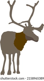 Reindeer Vector Illustration Flat Design 