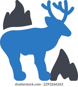 reindeer Vector illustration on a transparent background. Premium quality symmbols. Glyphs vector icons for concept and graphic design.