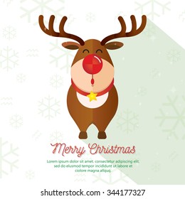 The reindeer vector illustrations