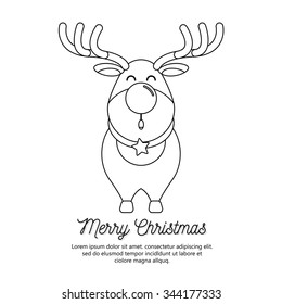 The reindeer vector illustrations