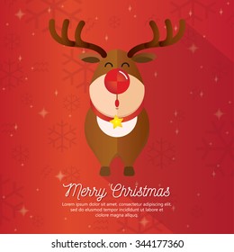 The reindeer vector illustrations
