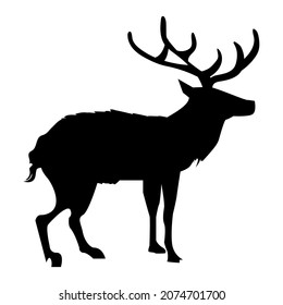 reindeer wild animal silhouette icon