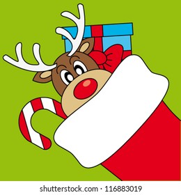 Reindeer wishing Merry Christmas