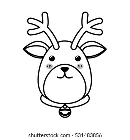 Reindeer xmas cartoon icon vector illustration graphic design