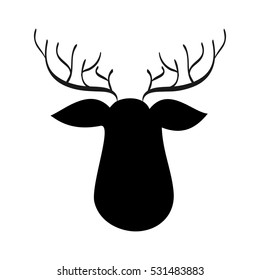 Reindeer xmas cartoon icon vector illustration graphic design