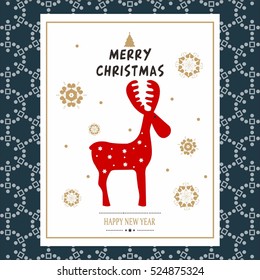 reindeer,Christmas card template