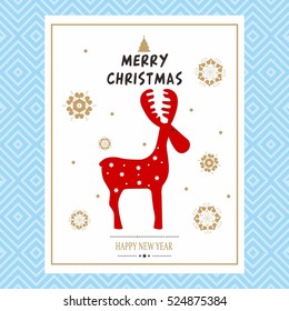 reindeer,Christmas card template