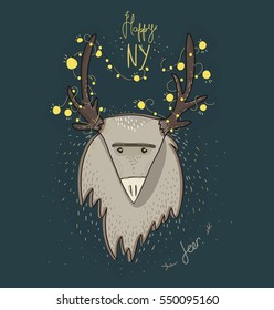 Reindeer/vector illustration