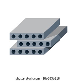 Reinforced concrete block. Building material. The house panel. Group of Wall element. Isometric illustration