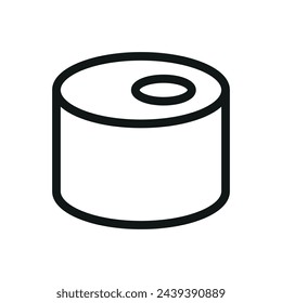 Icono aislado del vector del anillo de la alcantarilla del hormigón reforzado con el trazo editable