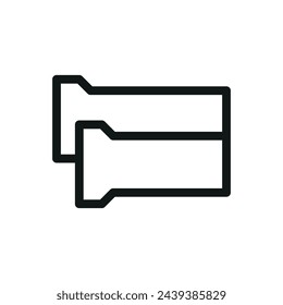 Reinforced concrete pipe vector isolated icon with editable stroke
