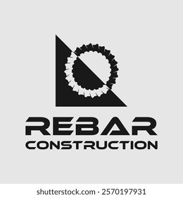 reinforcement construction industry logo design vector
