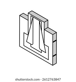 reinforcement in foundation isometric icon vector. reinforcement in foundation sign. isolated symbol illustration