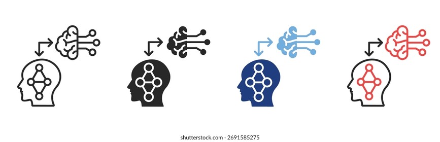Conjunto de iconos de refuerzo con múltiples estilos Ilustración vectorial