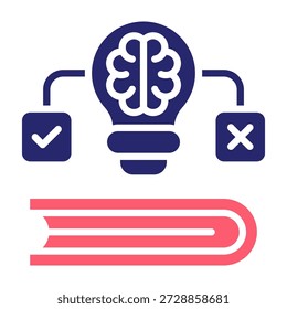 Icono de aprendizaje de refuerzo Color Relleno Estilo Ilustración vectorial
