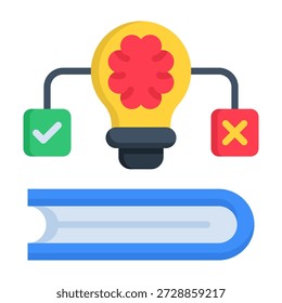 Reinforcement Learning Icon Flat Style Vector Illustration