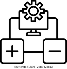 Reinforcement Learning icon line high quality