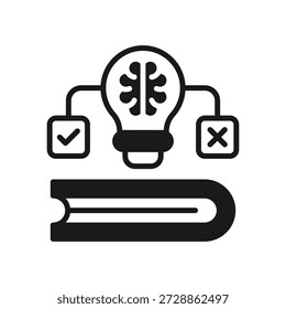 Ícone de aprendizado de reforço Ilustração de vetor de estilo misto