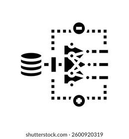 reinforcement learning machine glyph icon vector. reinforcement learning machine sign. isolated symbol illustration