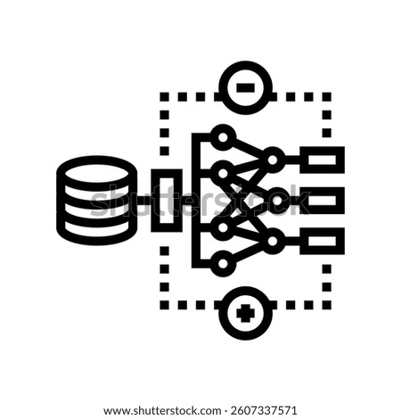 reinforcement learning machine line icon vector. reinforcement learning machine sign. isolated contour symbol black illustration