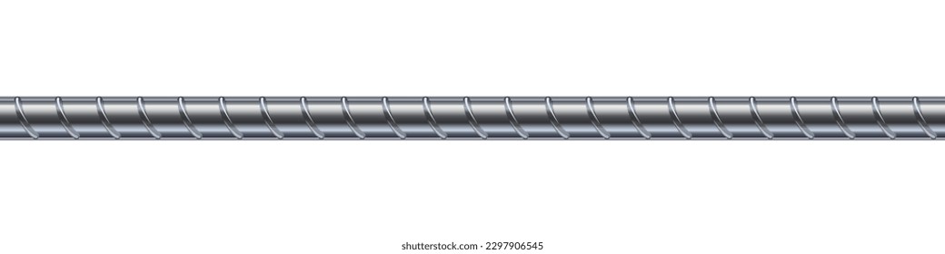 Reinforcement steel bar. High-quality steel bar vector. Steel building armature. 3d illustration isolated on a white background vector