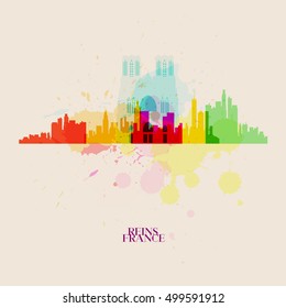 REINS Vector silhouettes of the city