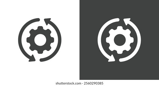 Re-install flat glyph icon. Perfect pixel on white and black background