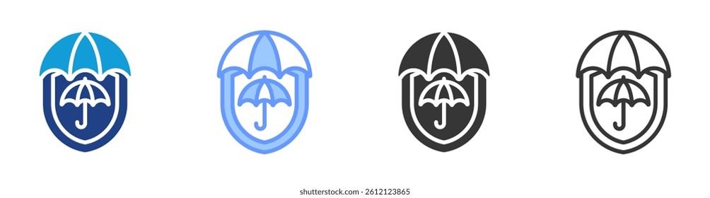 Reinsurance icon set multiple style collection