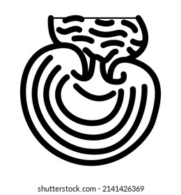 reishi mushroom line icon vector. reishi mushroom sign. isolated contour symbol black illustration