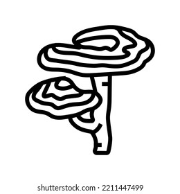 reishi mushroom line icon vector. reishi mushroom sign. isolated contour symbol black illustration