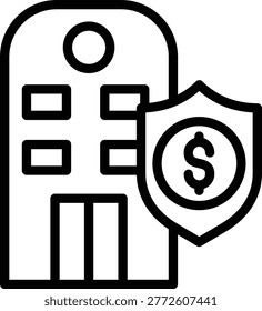 Reit Line Icon and Vector