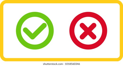 Reject and approve vector signs